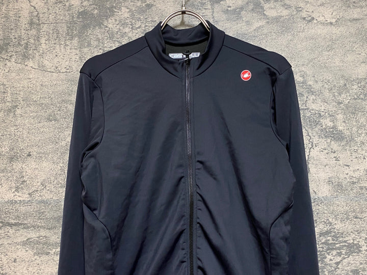 JP537 カステリ CASTELLI 長袖 サイクルジャージ 黒 L 裏起毛