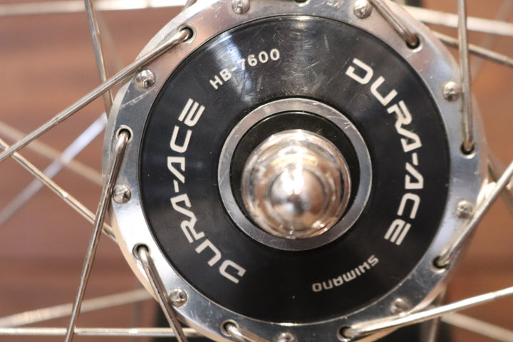 アラヤ ARAYA ゴールドリム GOLD NJS シマノ SHIMANO デュラエース DURA-ACE HB-7600 ハブ チューブラー 手組 ピストホイールセット 【東京南麻布店】