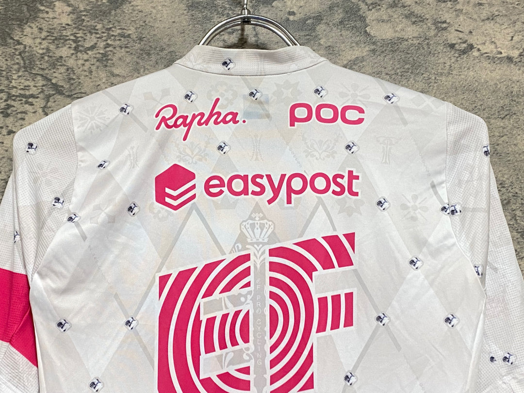 KO793 ラファ Rapha EF GIRO PRO TEAM TRAINING JERSEY 半袖 サイクルジャージ 白 ピンク S