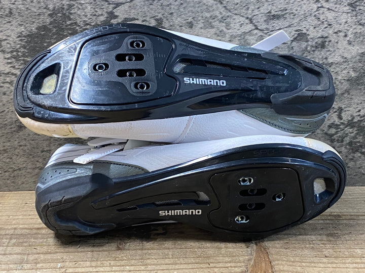 JT868 シマノ SHIMANO RP3 SH-RP300 ビンディングシューズ EU40 白 3穴/2穴