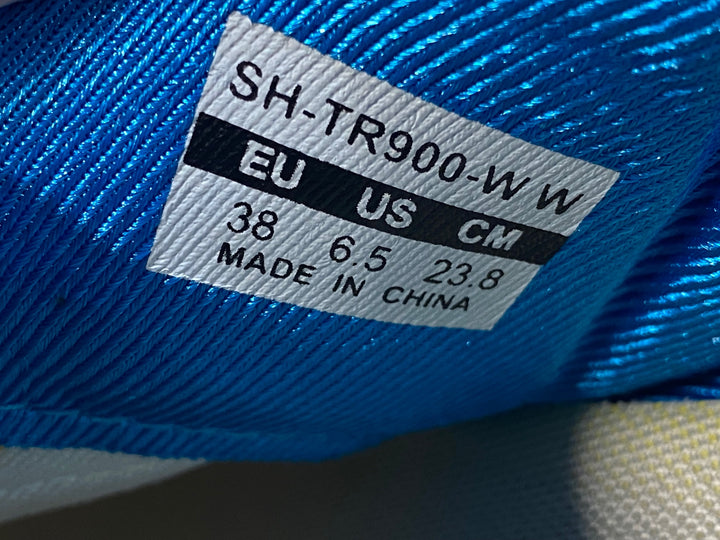 KC367 シマノ SHIMANO TR9 SH-TR900W W ビンディングシューズ SPD-SL 白 レディース EU38 ※ガリ傷