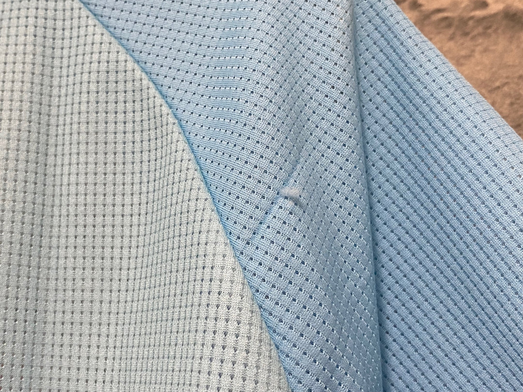 KG651 ルコックスポルティフ le coq sportif 半袖 サイクルジャージ 白青 S ほつれ