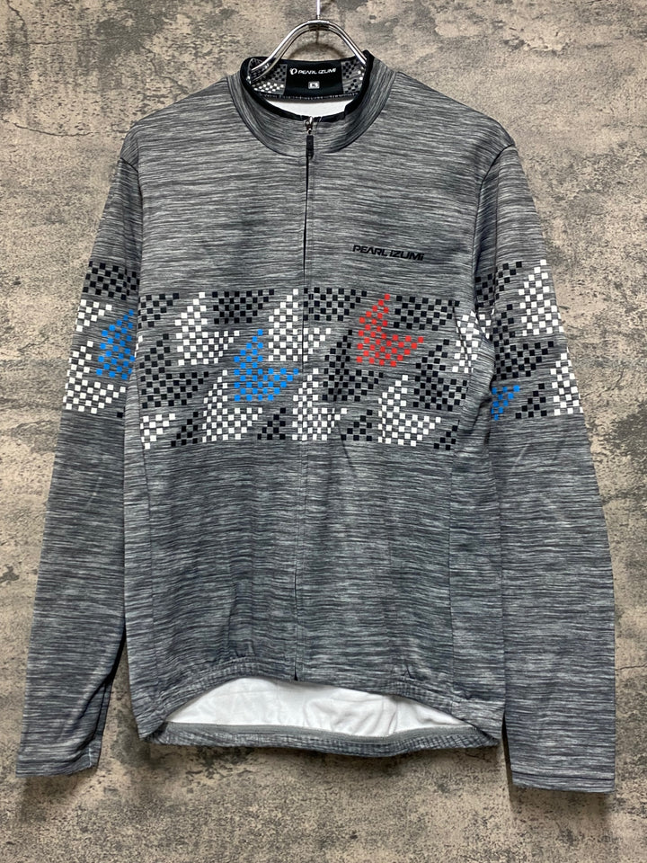 JZ431 パールイズミ PEARL iZUMi 長袖 サイクルジャージ 裏起毛 グレー XL