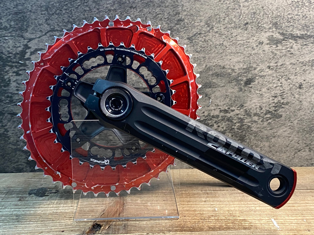 IX282 ローター ROTOR 2IN POWER パワーメーター クランクアーム 170mm 楕円チェーンリング 52/36T 動作確認済