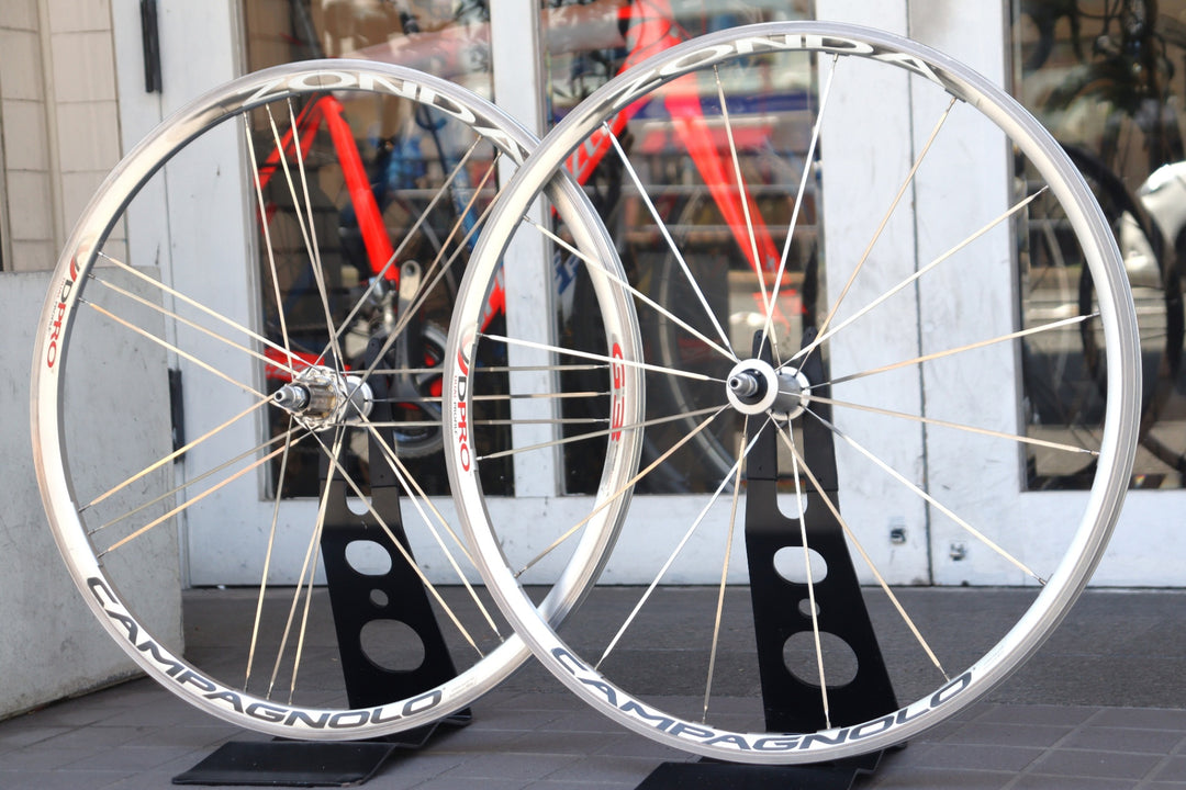 【レア！】カンパニョーロ CAMPAGNOLO ゾンダ ZONDA シルバー アルミ ホイールセット カンパ12/11S ナローリム 15C 【横浜店】