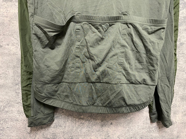 JP267 ラファ Rapha LONG SLEEVE BREVET WINDBLOCK JERSEY 長袖 サイクルジャージ カーキ XL