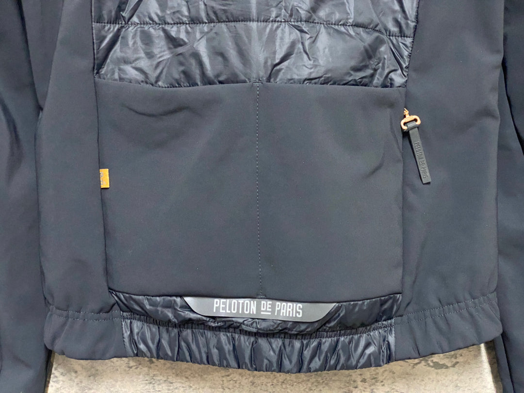 KG352 プロトンドパリ  Peloton de Paris Atlas Puffy Jacket /Gilet 長袖 サイクルジャケット ジレ 黒 S 裏起毛