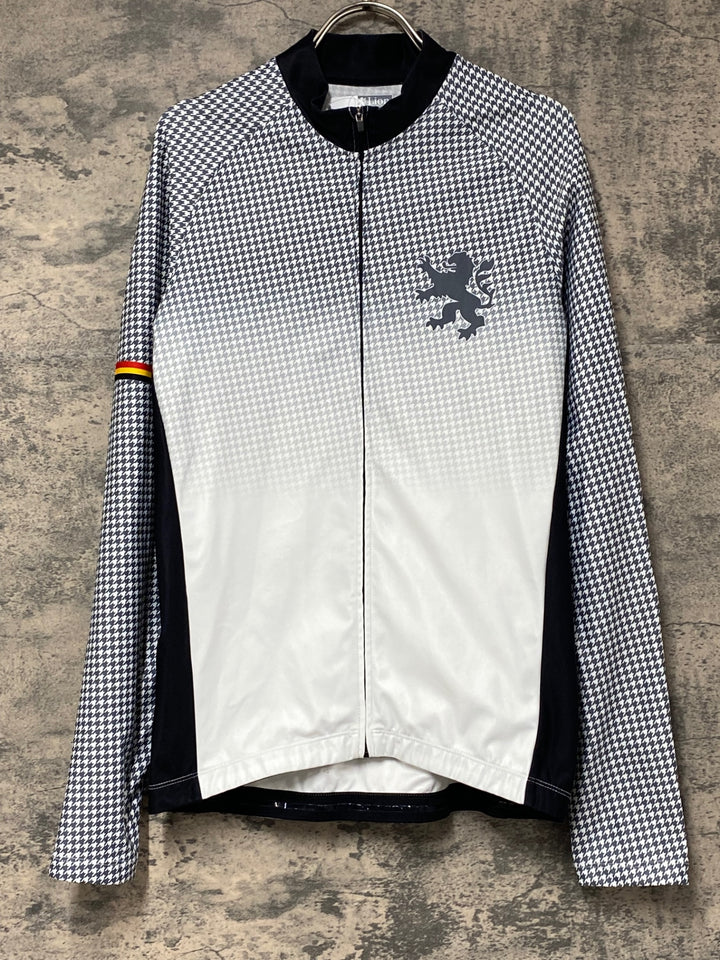KH559 リオンドカペルミュール Lion de KAPELMUUR 長袖 サイクルジャージ 白 ASIA XL 裏起毛