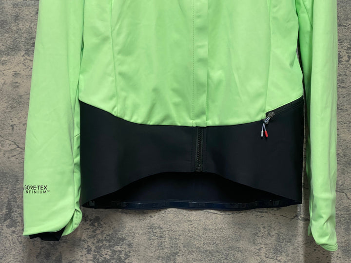 KP590 カステリ CASTELLI ROSSOCORSA 長袖 ダブルレイヤード サイクルジャケット ライトグリーン レディース S 裏起毛 GORE-TEX