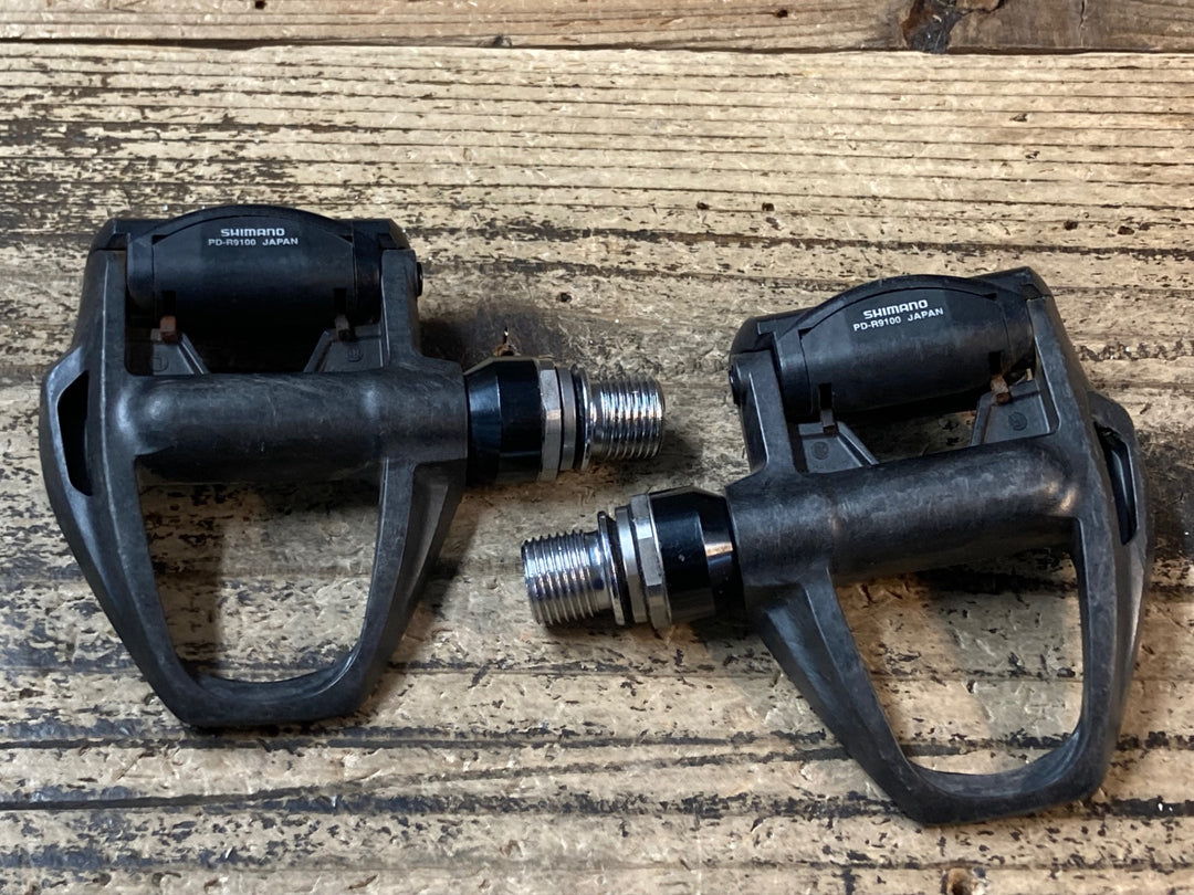 JH883 シマノ SHIMANO デュラエース DURA-ACE PD-R9100 ビンディングペダル SPD-SL ※プレート欠け