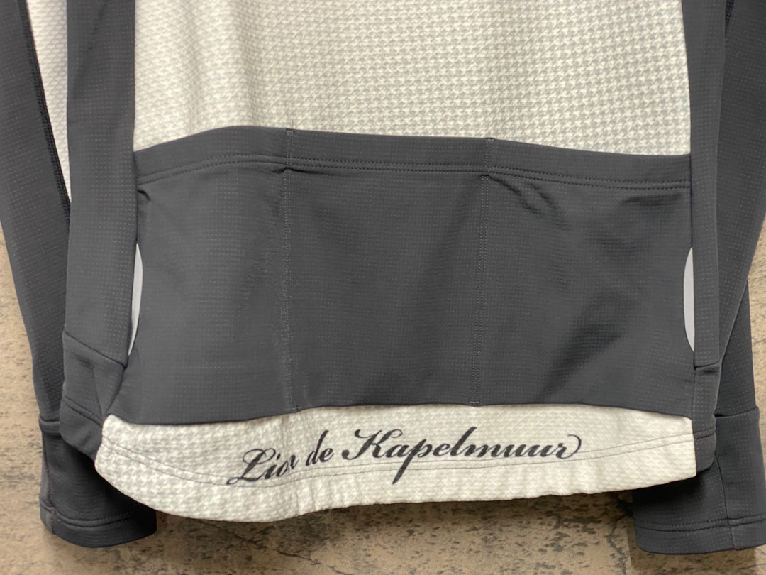 KG854 リオンドカペルミュール Lion de KAPELMUUR 長袖 サイクルジャケット 白 M 裏起毛 ※汚れ