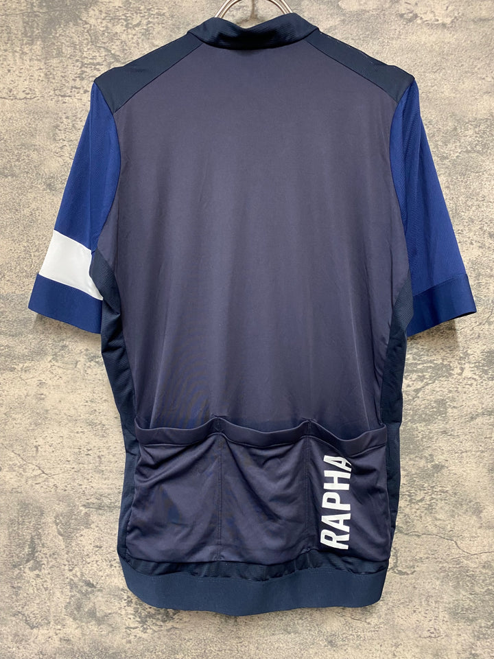 KC681 ラファ Rapha PRO TEAM TRAINING JERSEY 半袖 サイクルジャージ 濃紺 XL ※汚れ
