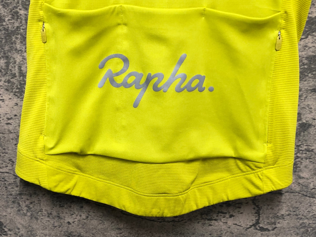 KL638 ラファ Rapha BREVET 半袖 サイクルジャージ 黄 XS