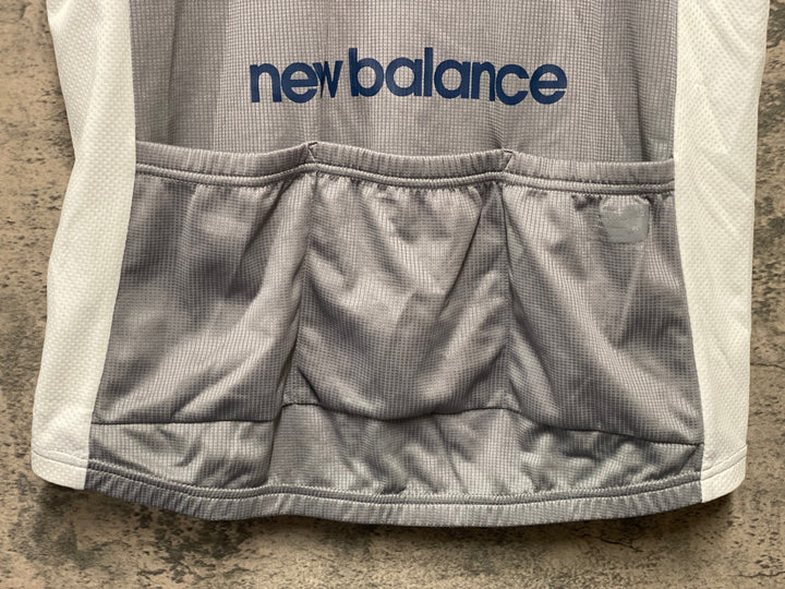 KH257 ニューバランス new balance 半袖 サイクルジャージ グレー L