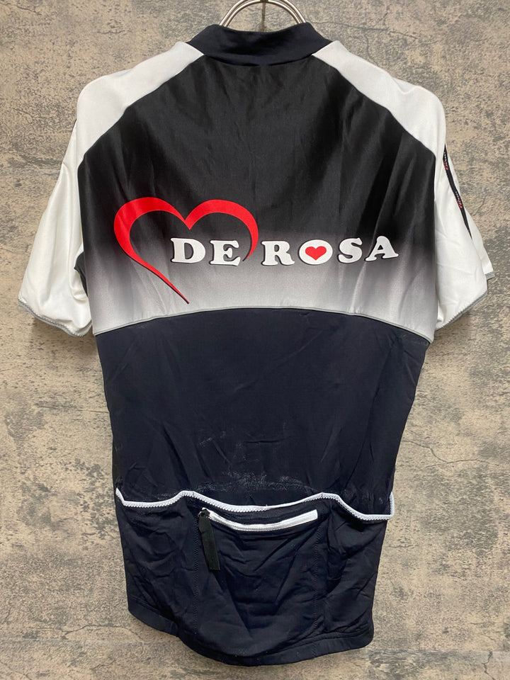 JP402 デローザ DE ROSA 半袖 サイクルジャージ 黒 L