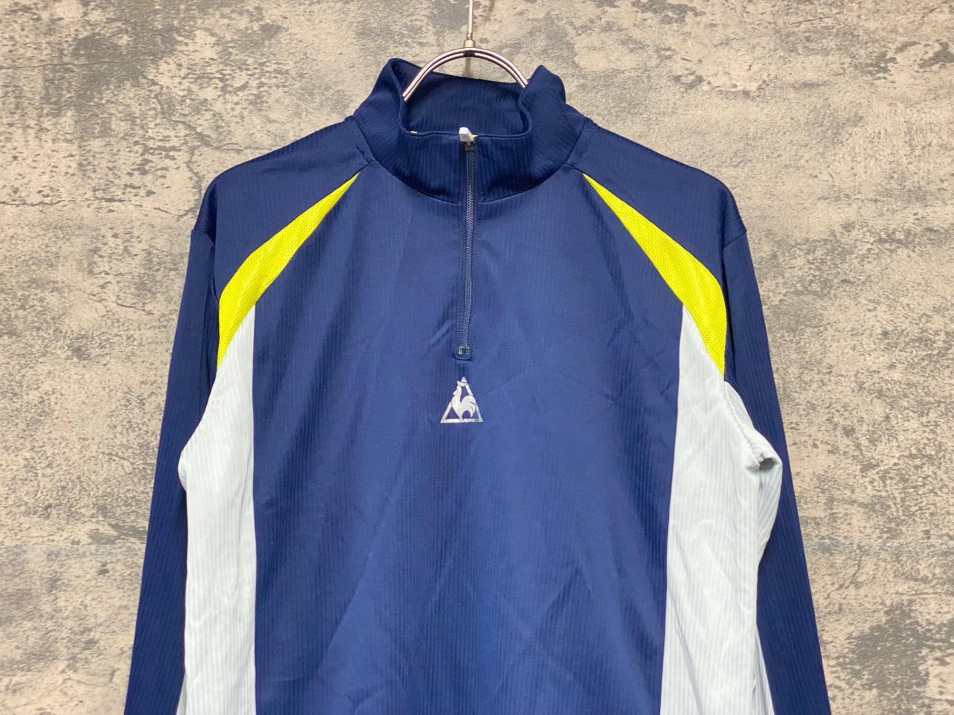 KH249 ルコックスポルティフ le coq sportif 長袖 サイクルジャージ 紺