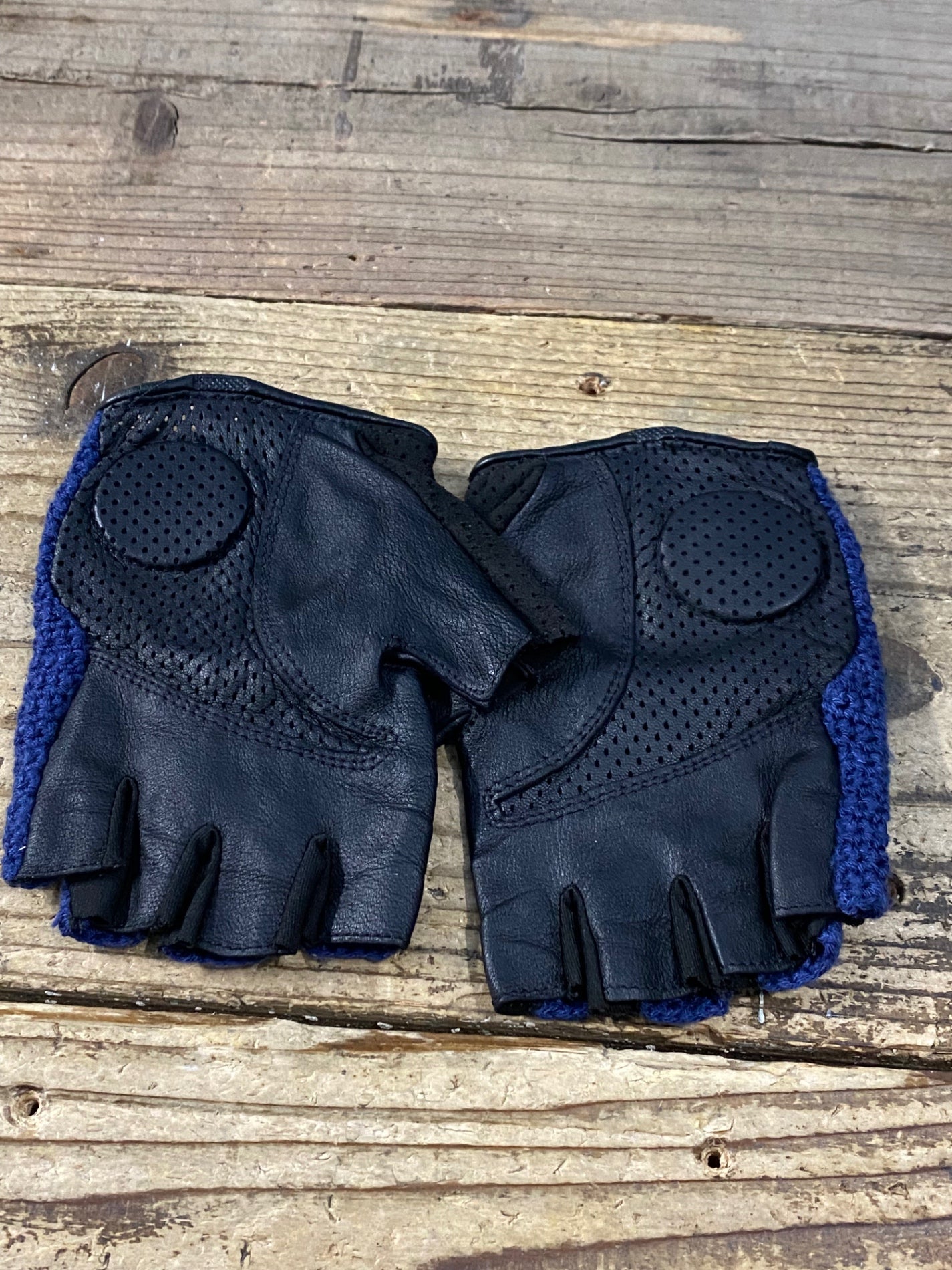KH999 ラファ Rapha CLASSIC MITTS 指切り グローブ 紺 黒 ※サイズ不明