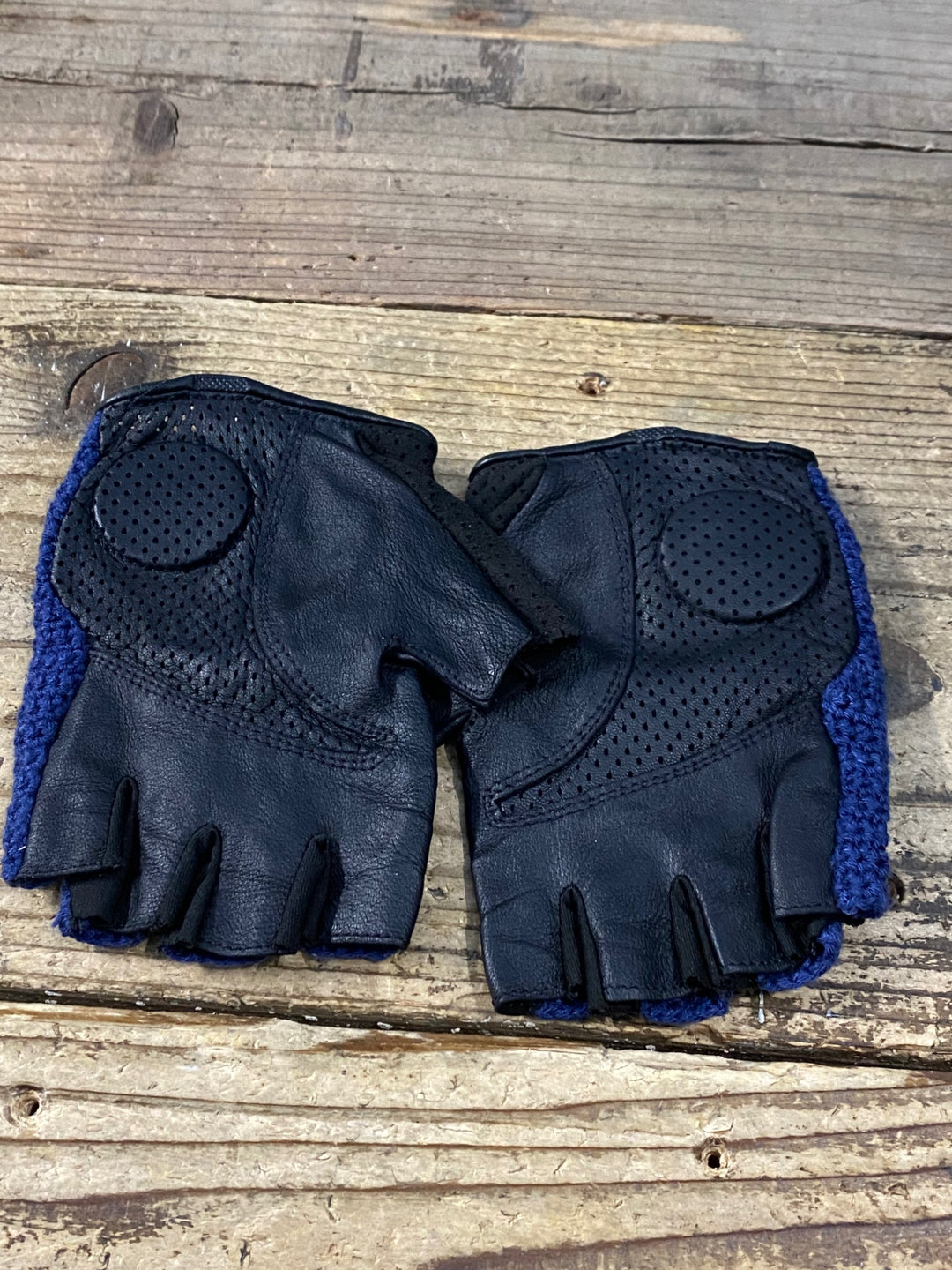 KH999 ラファ Rapha CLASSIC MITTS 指切り グローブ 紺 黒 ※サイズ不明