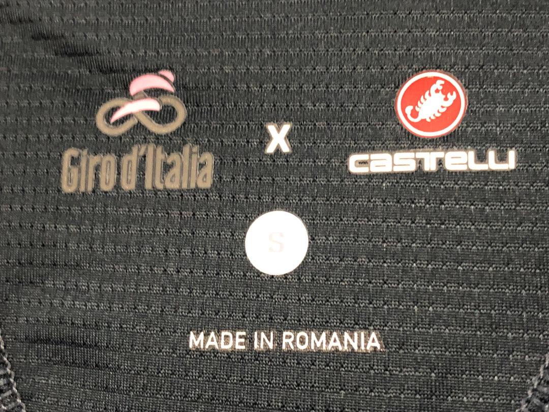 JK240 カステリ CASTELLI STELVIO JERSEY GIRO D ITALIA 半袖 サイクルジャージ 紺 S