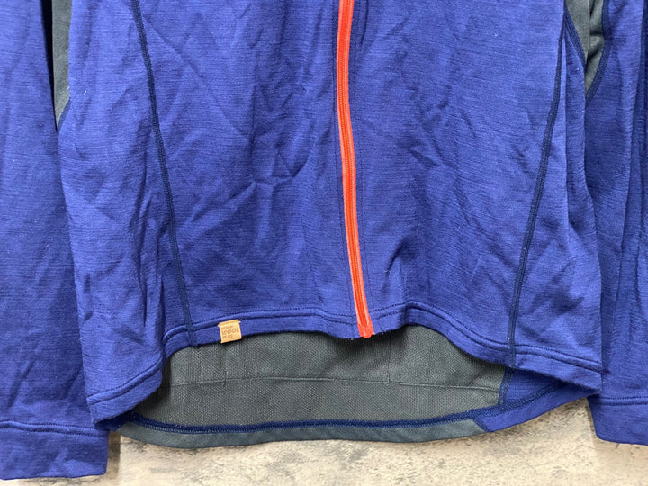 KN649 モンベル mont-bell 長袖 サイクルジャージ 紺 L