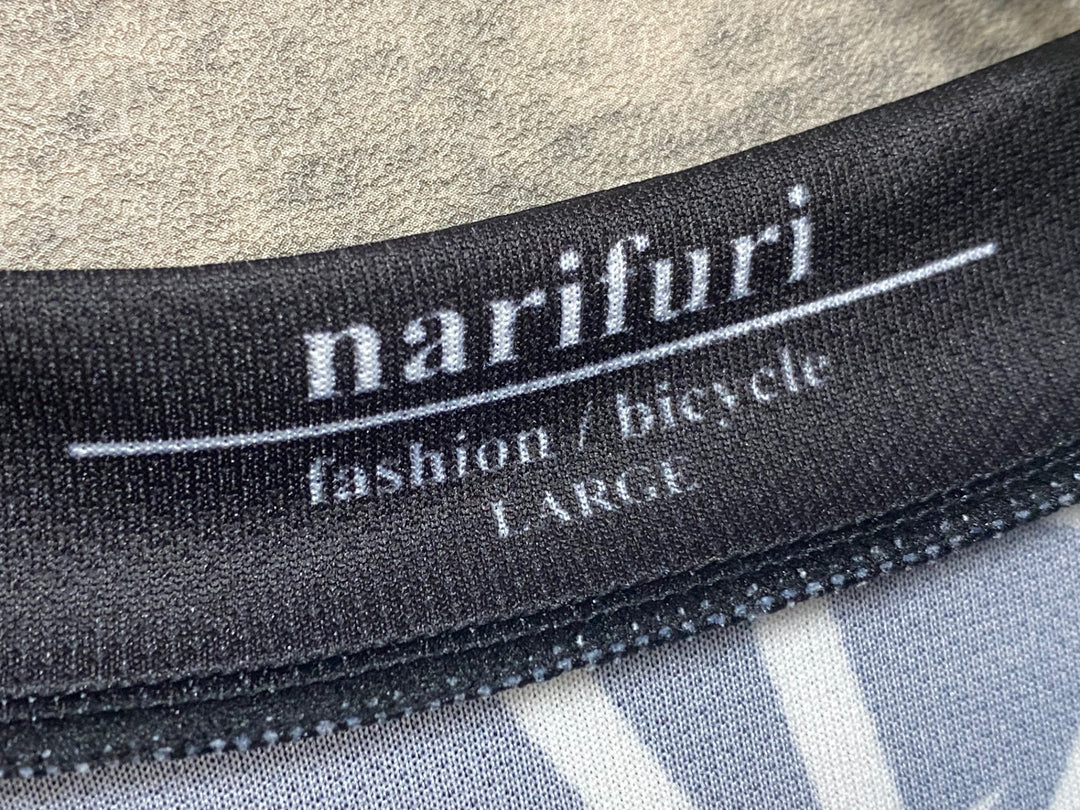 JY665 ナリフリ narifuri NF7006 半袖 サイドジップ サイクルジャージ 黒 L