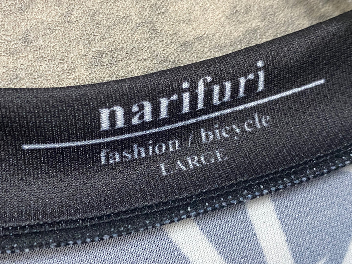 JY665 ナリフリ narifuri NF7006 半袖 サイドジップ サイクルジャージ 黒 L