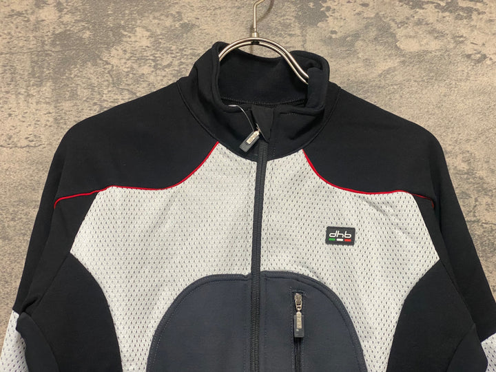 JX620 dhb 長袖 サイクルジャケット 白黒 S 裏起毛