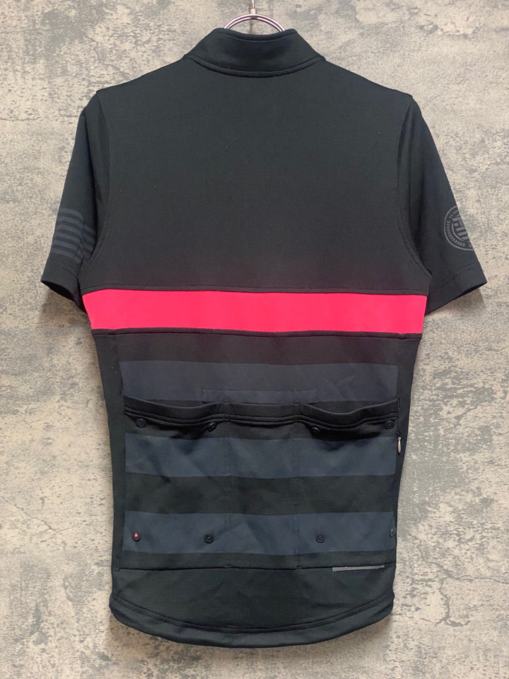 JR936 ラファ Rapha RCC SHORT SLEEVE JERSEY 半袖 サイクルジャージ ハーフジップ 黒 サイズ不明