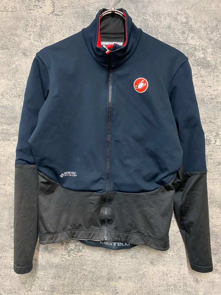 KG029 カステリ CASTELLI 長袖 サイクルジャージ 黒 M 裏起毛 GORE-TEX INFINIUM