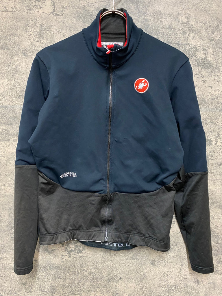 KG029 カステリ CASTELLI 長袖 サイクルジャージ 黒 M 裏起毛 GORE-TEX