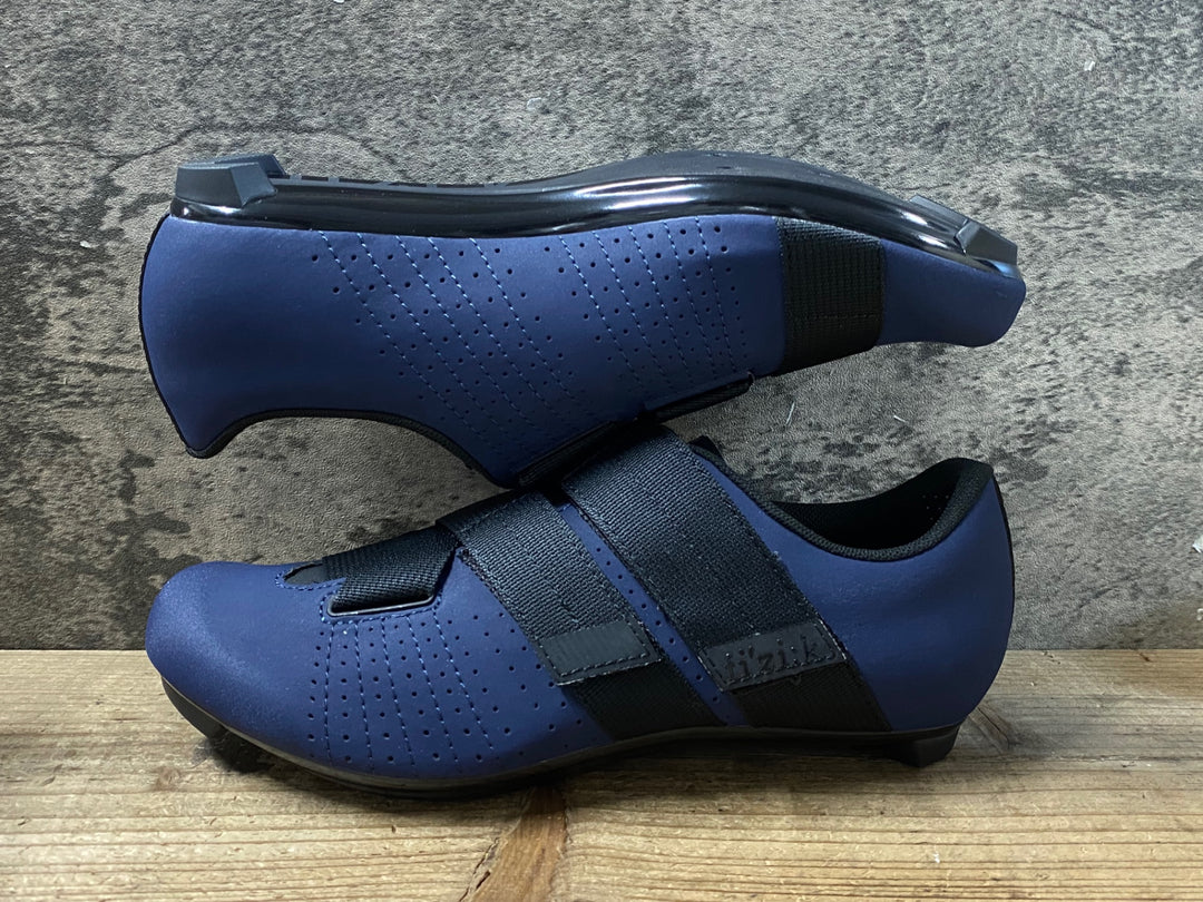 JZ686 フィジーク fizik TEMPO R5 POWERSTRAP shoes ビンディングシューズ 3穴 紺 EU41 未使用品