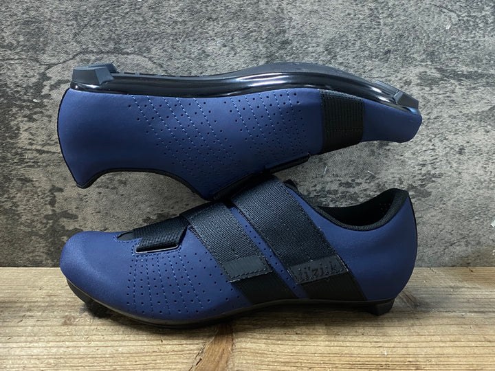 JZ686 フィジーク fizik TEMPO R5 POWERSTRAP shoes ビンディングシューズ 3穴 紺 EU41 未使用品