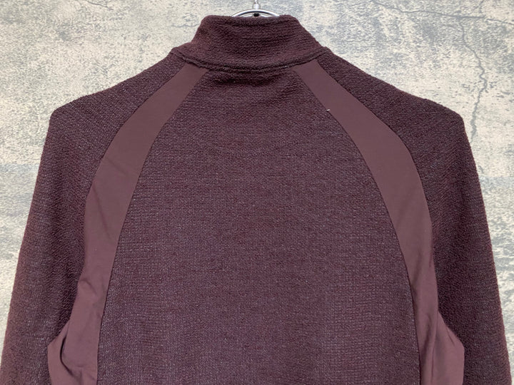 KS243 カフェドシクリステ cafe du cycliste MARGUERITE 長袖 サイクルジャージ S バーガンディー