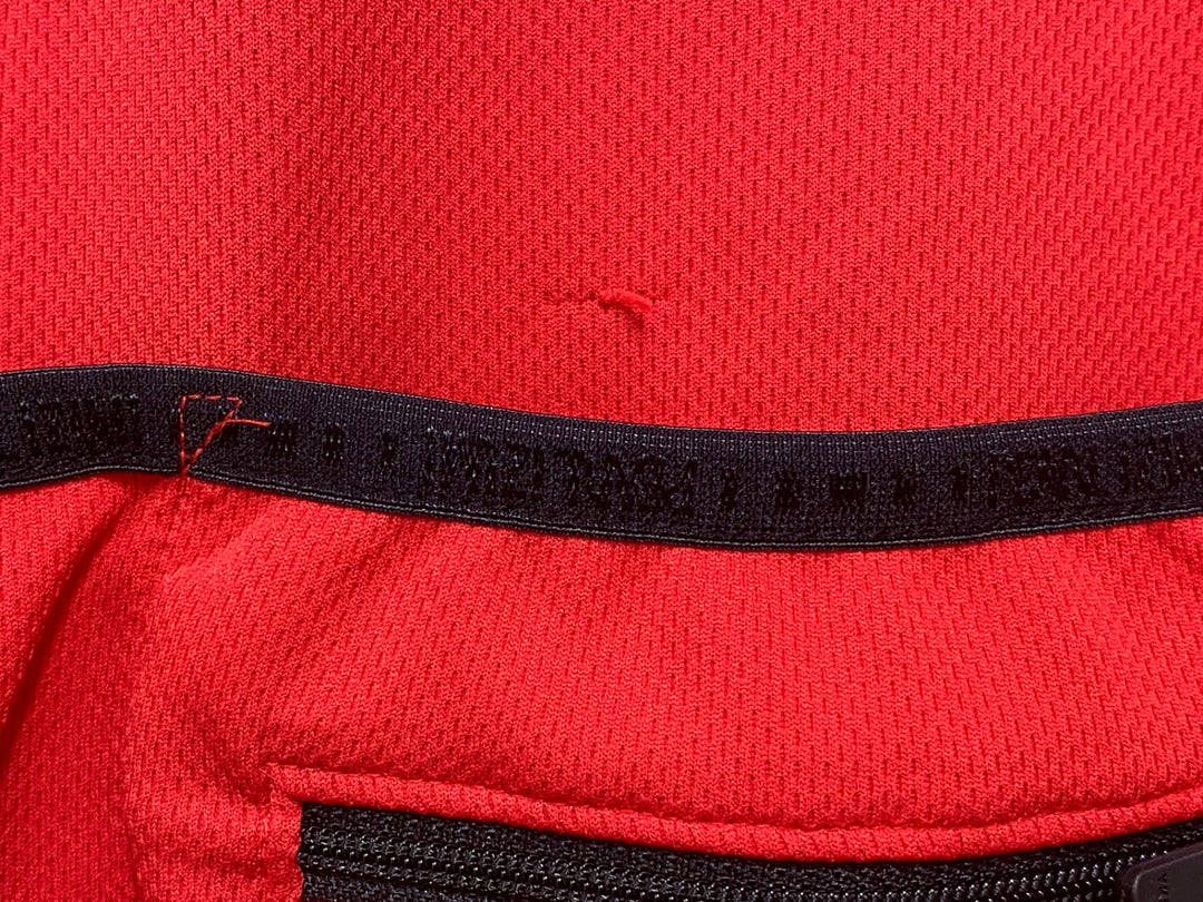 KD218 パールイズミ PEARL iZUMi UVロングスリーブジャージ 半袖/長袖 着脱式 サイクルジャージ 赤 XL ※ポケット部生地傷み