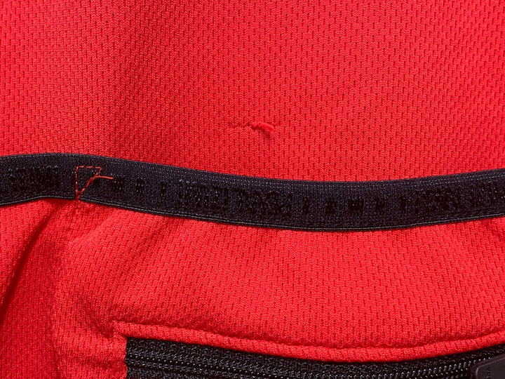 KD218 パールイズミ PEARL iZUMi UVロングスリーブジャージ 半袖/長袖 着脱式 サイクルジャージ 赤 XL ※ポケット部生地傷み
