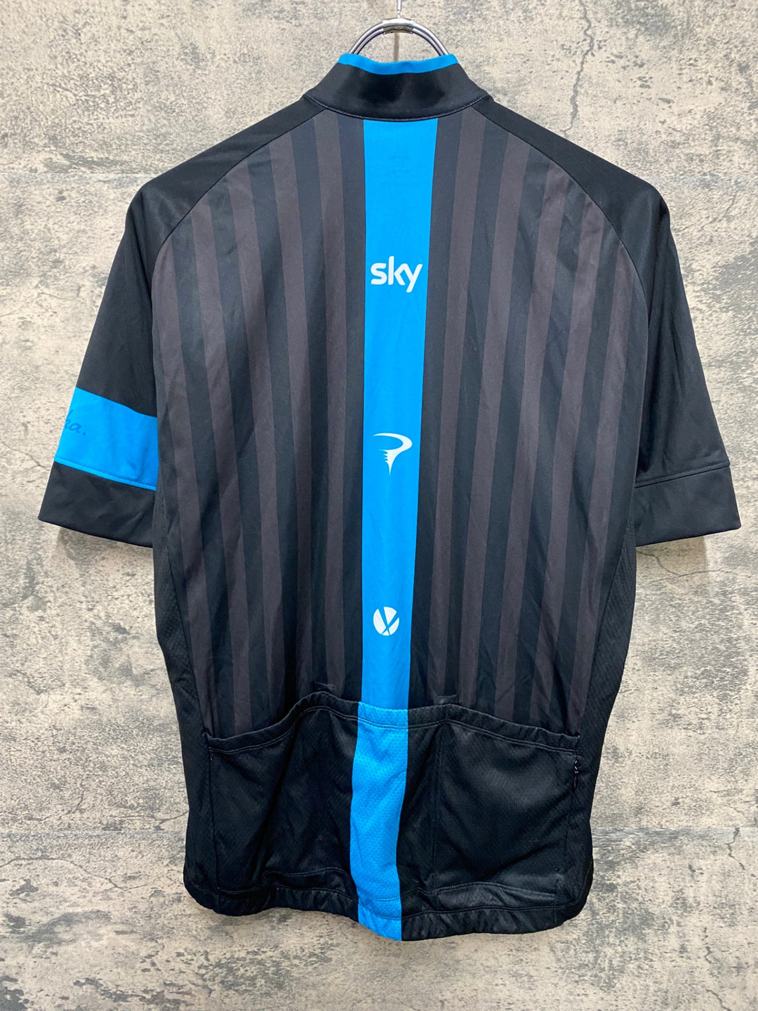 KA060 ラファ Rapha MEN’S REPLICA JERSEY 半袖 サイクルジャージ 黒 水 L レプリカ TEAMsky