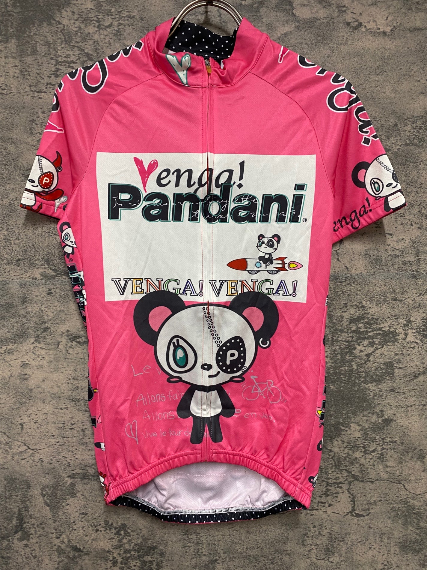 KD593 パンダーニ Pandani 半袖 サイクルジャージ ピンク S レディース