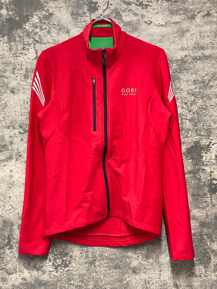 KG212 ゴア バイクウェア GORE BIKE WEAR 長袖 サイクルジャージ 裏起毛 M 赤