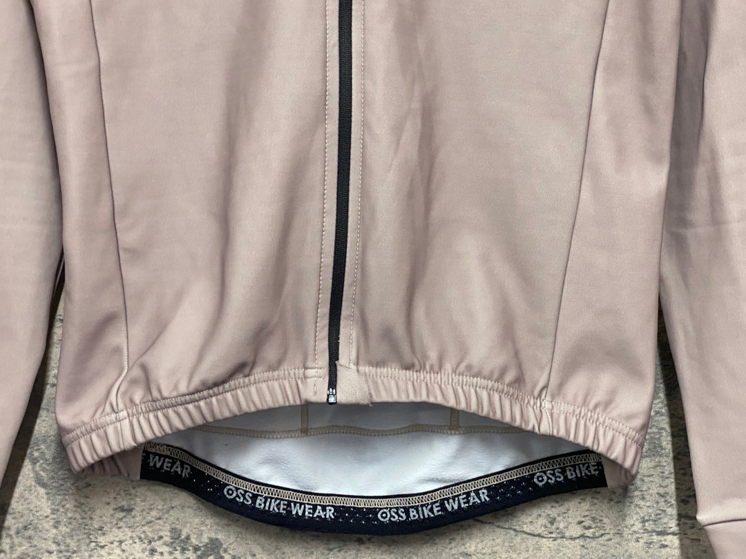 JV312 OSS BIKE WEAR 長袖 サイクルジャージ ベージュ M 裏起毛