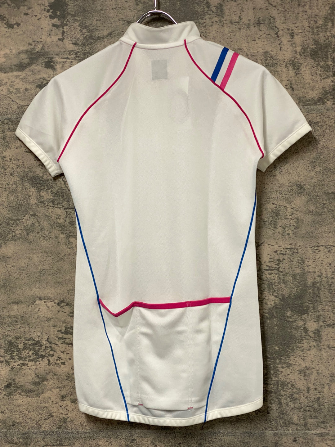 JT493 ルコックスポルティフ le coq sportif 半袖 サイクルジャージ ハーフジップ 白 M