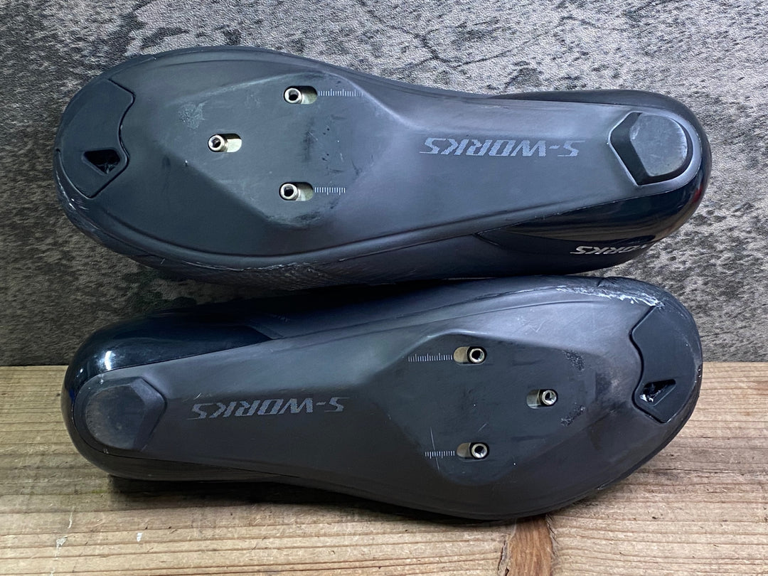 JJ213 スペシャライズド SPECIALIZED エスワークス S-WORKS TORCH WIDE 3穴 ビンディングシューズ EU40 黒