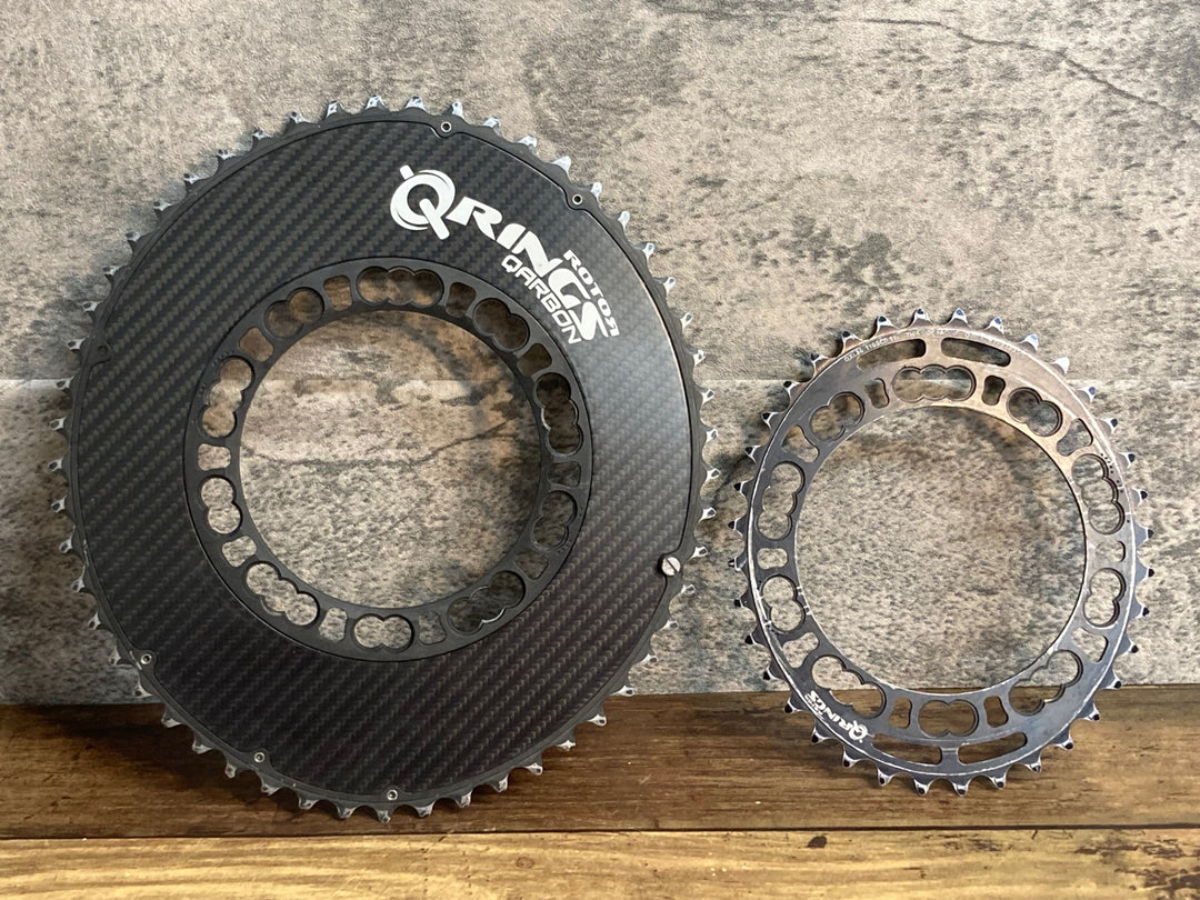 JP801 ローター ROTOR QARBON チェーンリングセット 53/36T 11S PCD110 5H