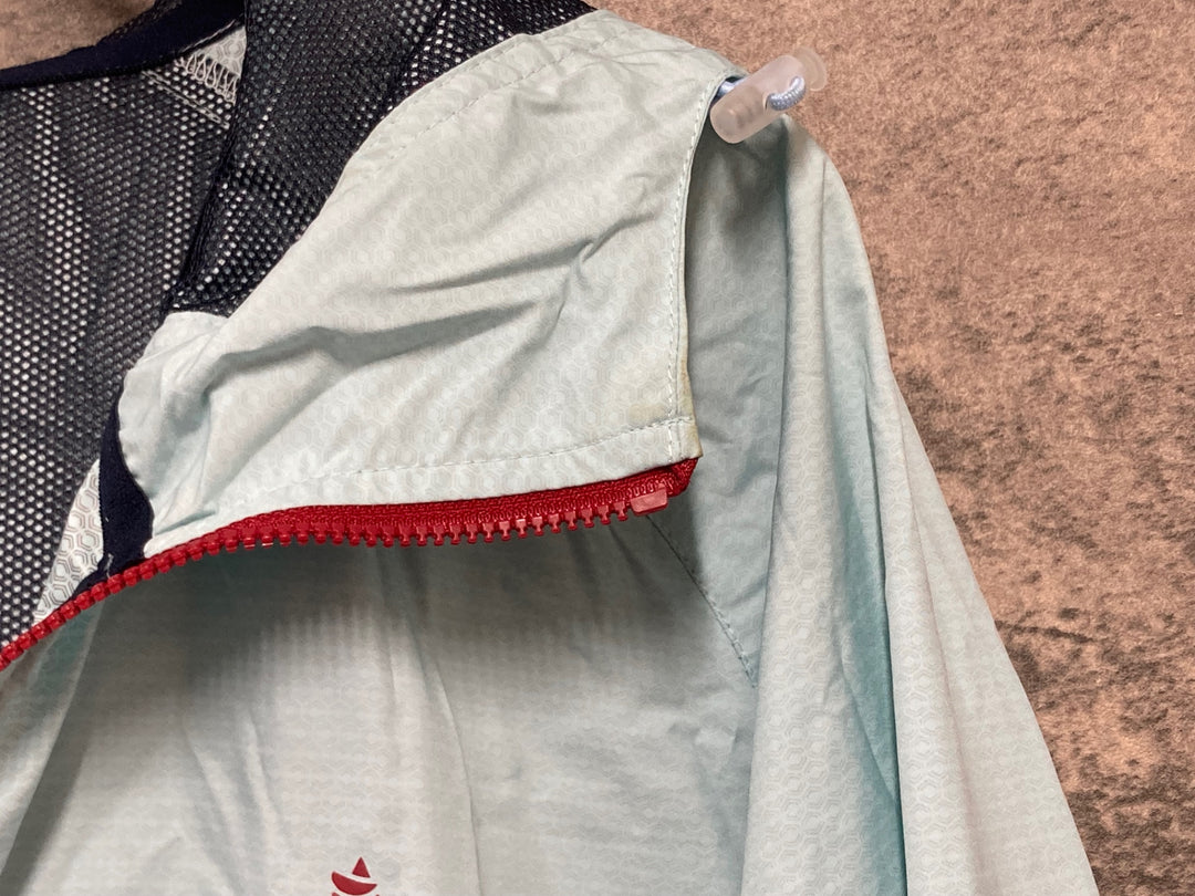 KK448 ルコックスポルティフ le coq sportif 長袖 ウィンドブレーカー 水色 紺 O