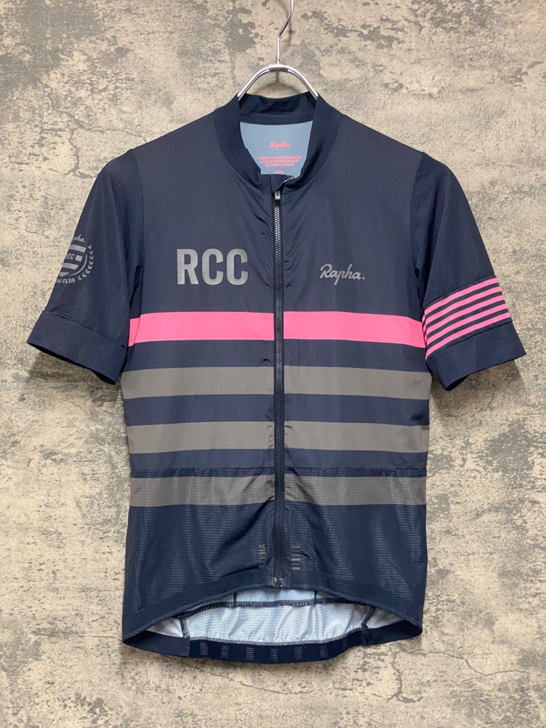 JZ974 ラファ Rapha RCC PRO TEAM JERSEY 半袖 サイクルジャージ ネイビー S