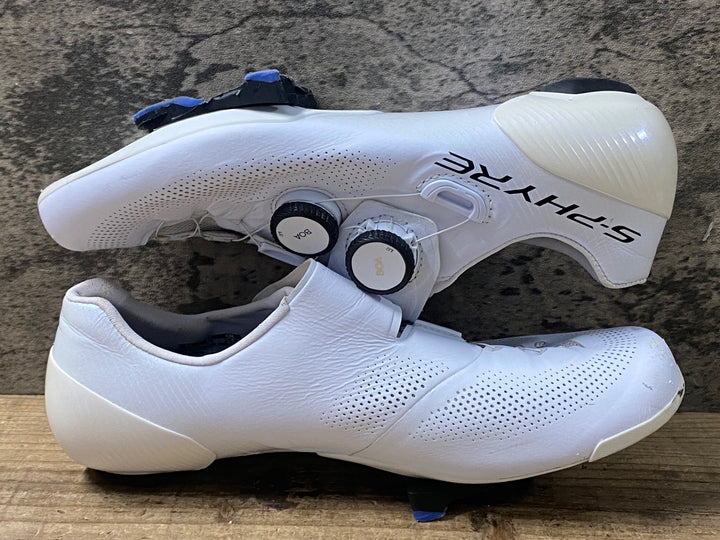 KJ716 シマノ SHIMANO S-PHYRE SH-RC903M W01 E ビンディングシューズ EU40.5 3穴 白