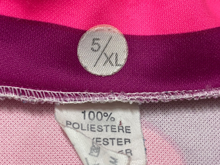 KO365 GIS GELATI 半袖 サイクルジャージ 黃 ピンク XL ハーフジップ