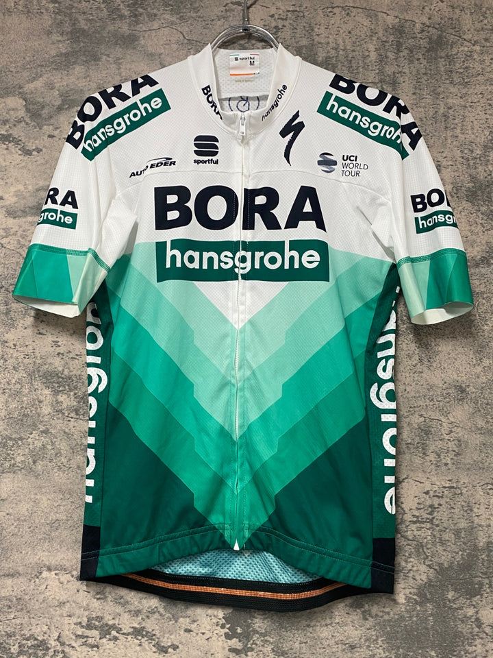 KJ820 スポーツフル sportful 半袖 サイクルジャージ 白 緑 M BORA hansgrohe