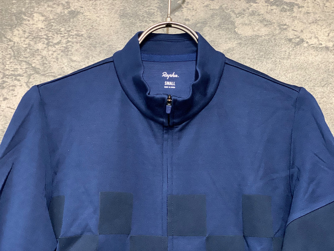 KH995 ラファ Rapha CHECK JERSEY 半袖 サイクルジャージ 紺 S