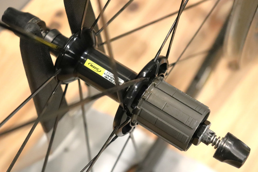 マヴィック MAVIC コスミック カーボン COSMIC CARBONE 40 ELITE アルミ/カーボン クリンチャー シマノ 11/12S ホイールセット ナローリム 13c【仙台店】