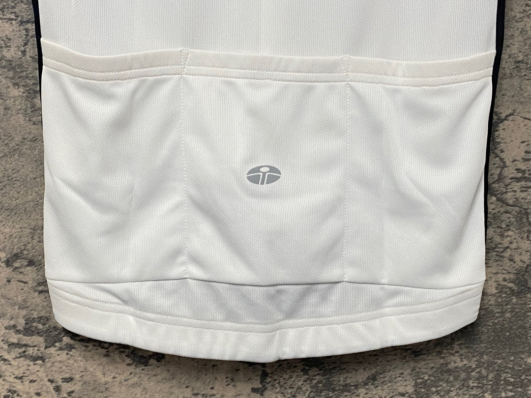 KJ993 ジェッセージ GSG 7ITA 半袖 サイクルジャージ 白オレンジ M